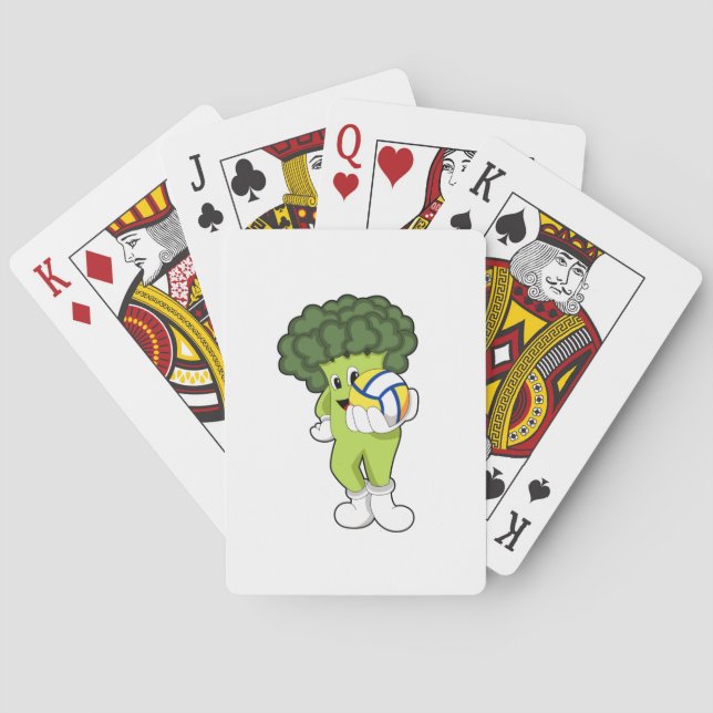 Broccoli at Volleyball Sports Poker Cards (Back)