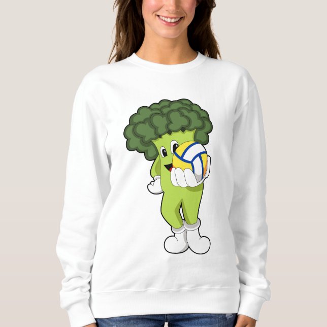 Broccoli at Volleyball Sports Sweatshirt (Front)