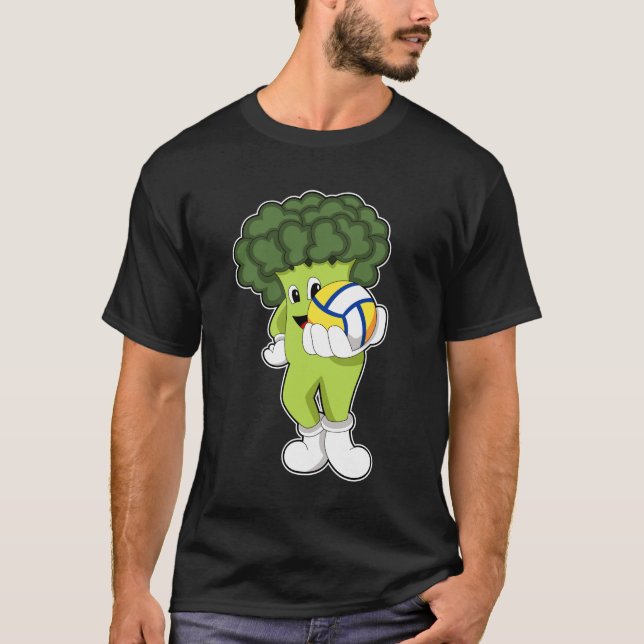 Broccoli at Volleyball Sports T-Shirt (Front)