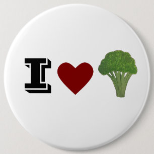Broccoli badge, brooch pinback button
