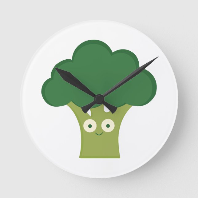 broccoli base round clock (Front)