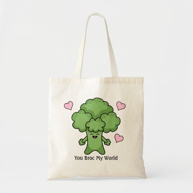 Broccoli Broc My World Tote Bag (Front)