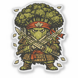 Broccoli Bushido — Protector of the Forest Sticker