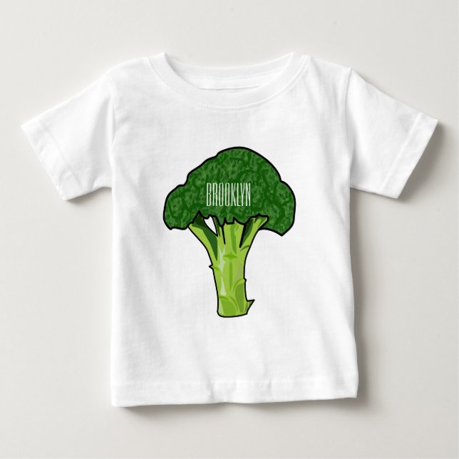 Broccoli cartoon illustration baby T-Shirt (Front)