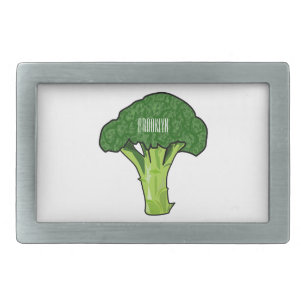 Broccoli cartoon illustration belt buckle