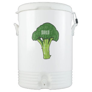 Broccoli cartoon illustration beverage cooler