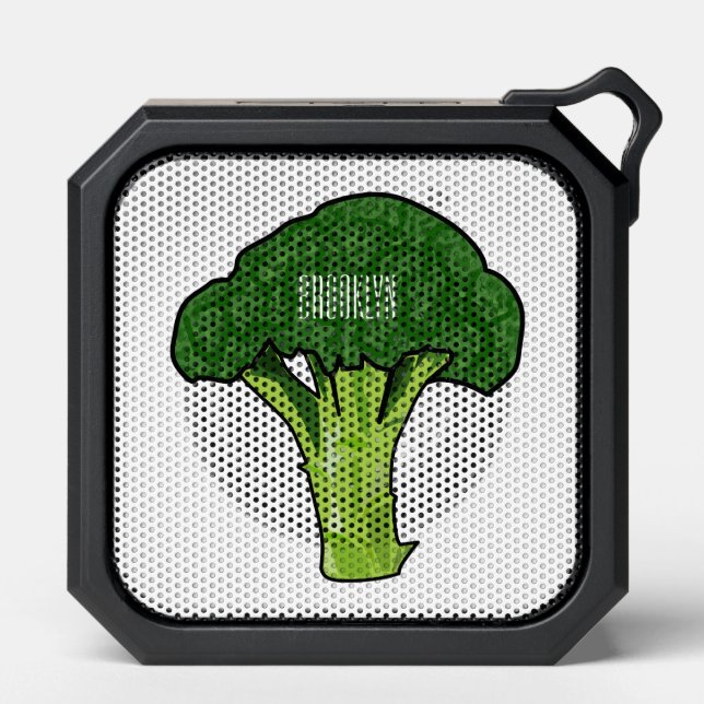 Broccoli cartoon illustration bluetooth speaker (Front)