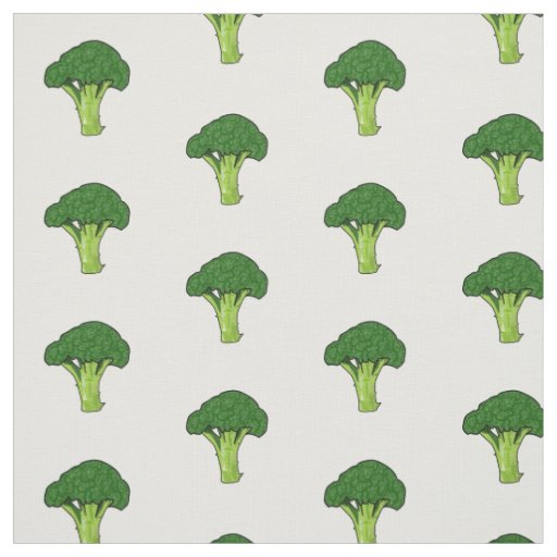 Broccoli cartoon illustration fabric