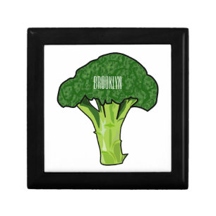 Broccoli cartoon illustration gift box