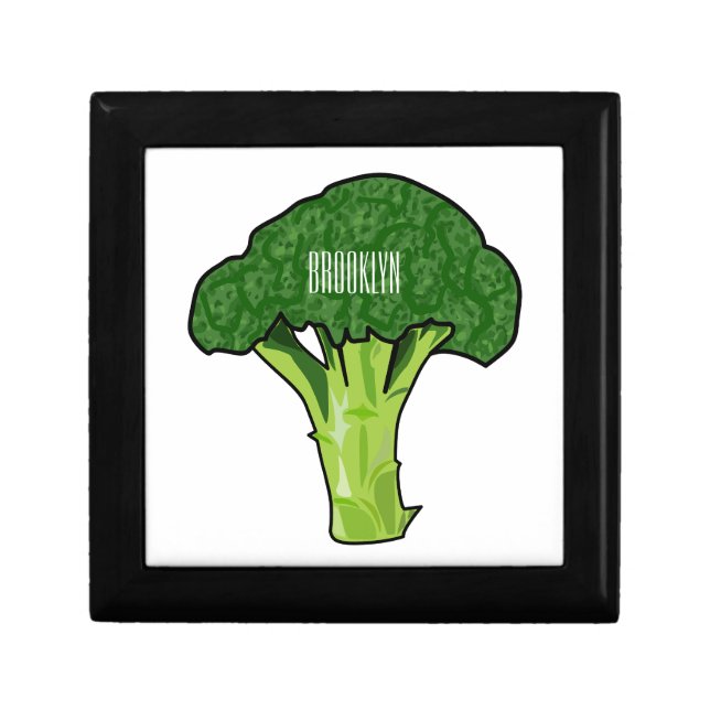 Broccoli cartoon illustration gift box (Front)