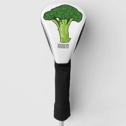 Broccoli cartoon illustration golf head cover