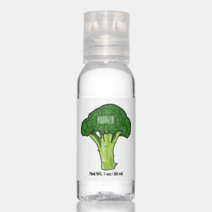 Broccoli cartoon illustration hand sanitizer