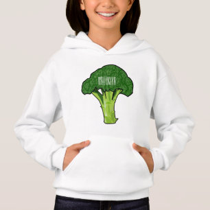 Broccoli cartoon illustration hoodie