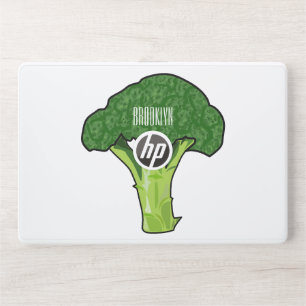 Broccoli cartoon illustration HP laptop skin