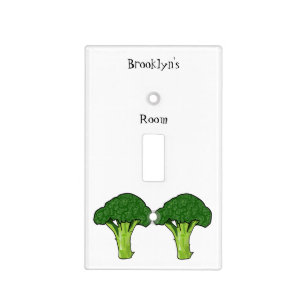 Broccoli cartoon illustration light switch cover