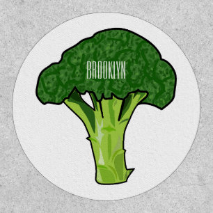 Broccoli cartoon illustration patch