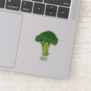 Broccoli cartoon illustration sticker
