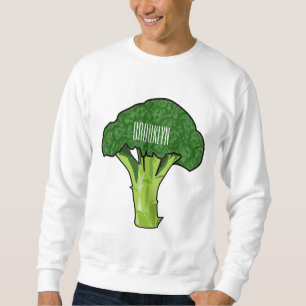Broccoli cartoon illustration sweatshirt
