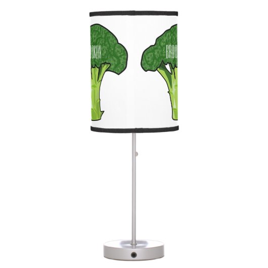 Broccoli cartoon illustration table lamp (Back)