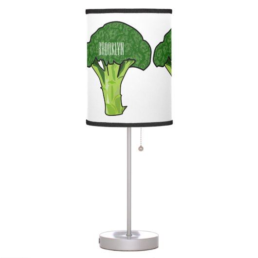 Broccoli cartoon illustration table lamp (Left)