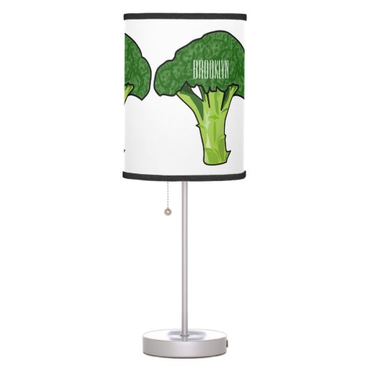 Broccoli cartoon illustration table lamp (Right)