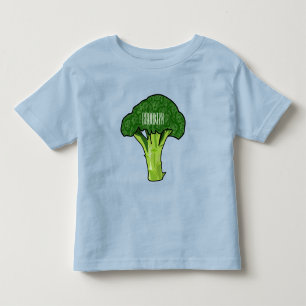 Broccoli cartoon illustration toddler t-shirt