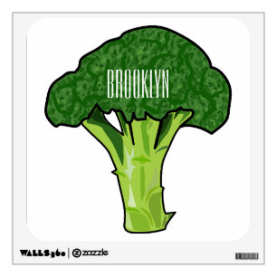 Broccoli cartoon illustration wall decal
