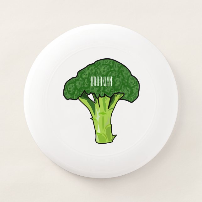 Broccoli cartoon illustration Wham-O frisbee (Front)