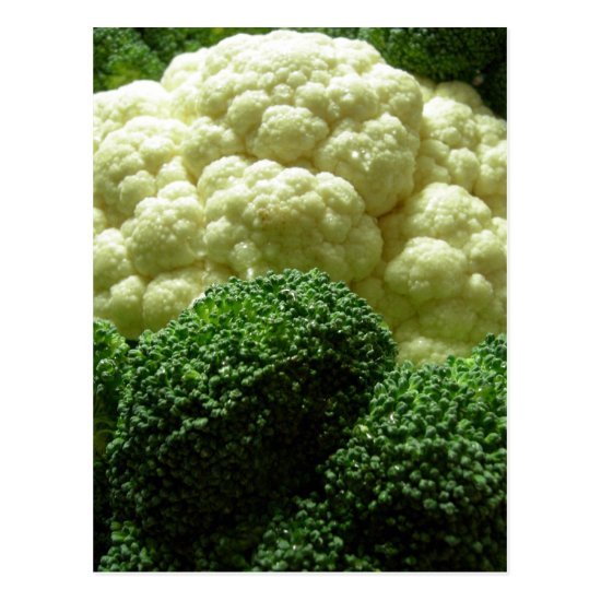 Broccoli & cauliflower postcard