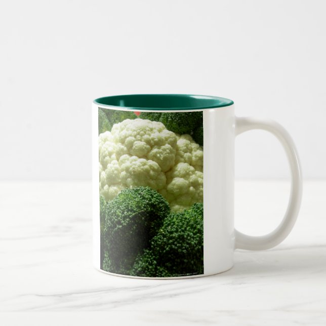 Broccoli & cauliflower Two-Tone coffee mug (Right)