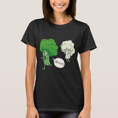 Broccoli Cauliflower White Green Funny Vegetable V T_Shirt