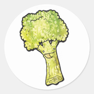 broccoli classic round sticker