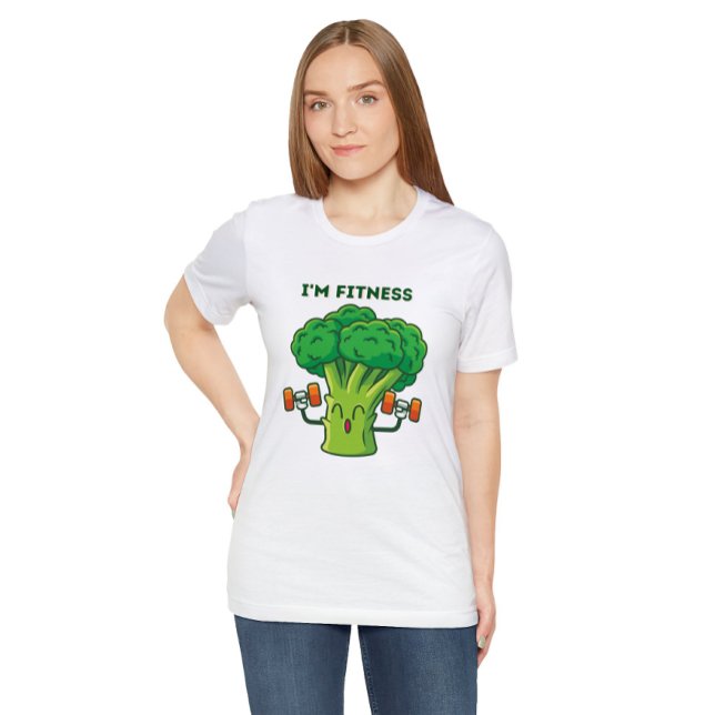 Broccoli exercising Women's Basic T-Shirt (Creator Uploaded)