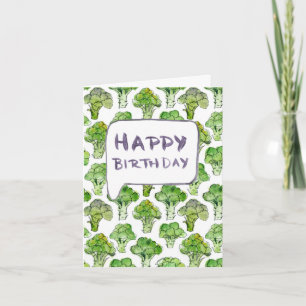 Broccoli - Happy Birthday (customisable) Card