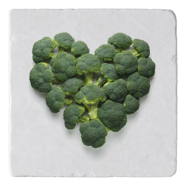 Broccoli Heart Trivet (Front)