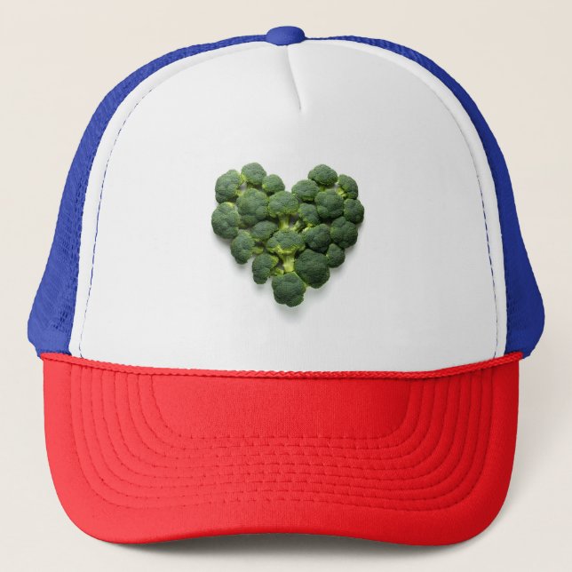 Broccoli Heart Trucker Hat (Front)