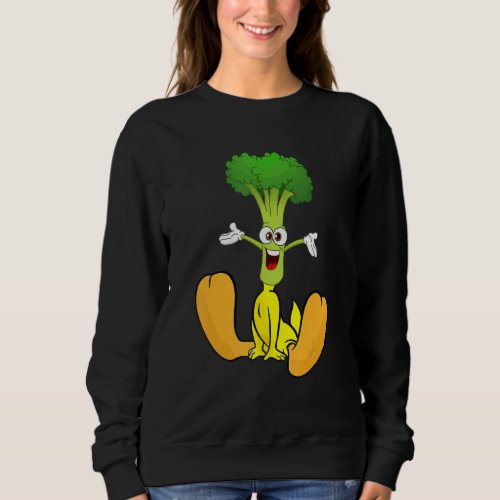 Broccoli Is Life  Broccoli Vegetable  Veggie Vegan Sweatshirt