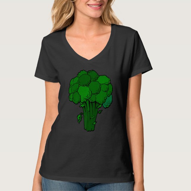 Broccoli Is Life Fun Graphic Vegetable  2 T-Shirt (Front)