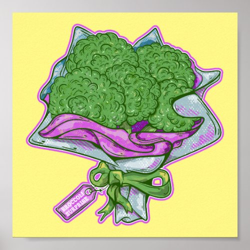 Broccoli Lover Funny Bouquet  Poster