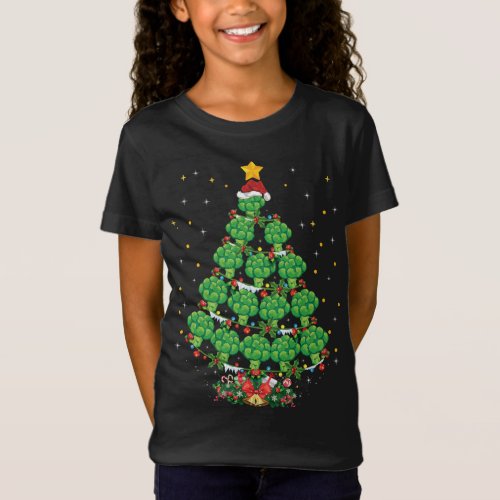 Broccoli Lover Xmas Gift Broccoli Christmas Tree T_Shirt