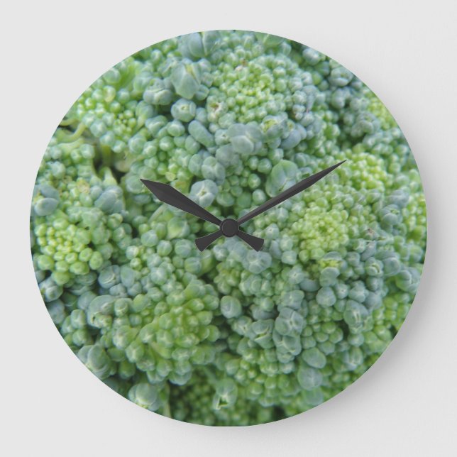 Broccoli Macro Wall Clock (Front)