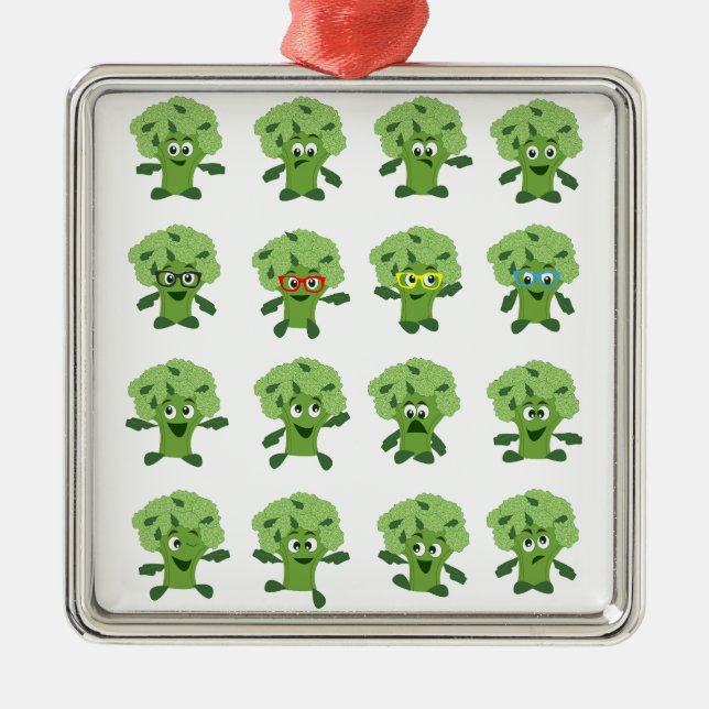 broccoli  metal ornament (Front)