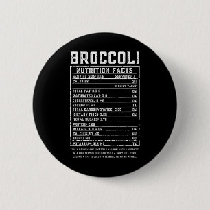 Broccoli Nutrition Facts Thanksgiving Food Hallowe Button