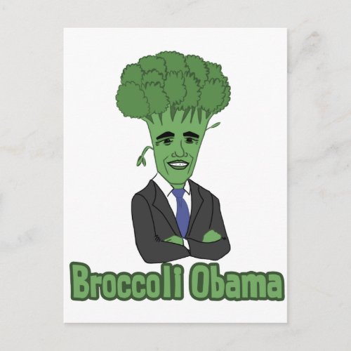 Broccoli Obama Postcard