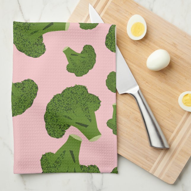 Broccoli Pattern Kitchen Towel (Quarter Fold)