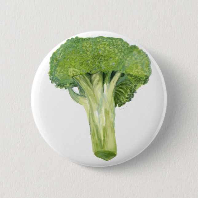 broccoli pinback button (Front)