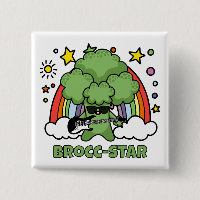 Broccoli Playing Guitar, Brocc Star and Rainbows