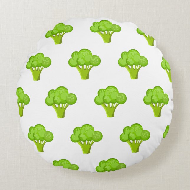 Broccoli Round Pillow (Front)