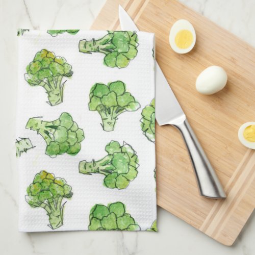 broccoli _ scattered kitchen towel