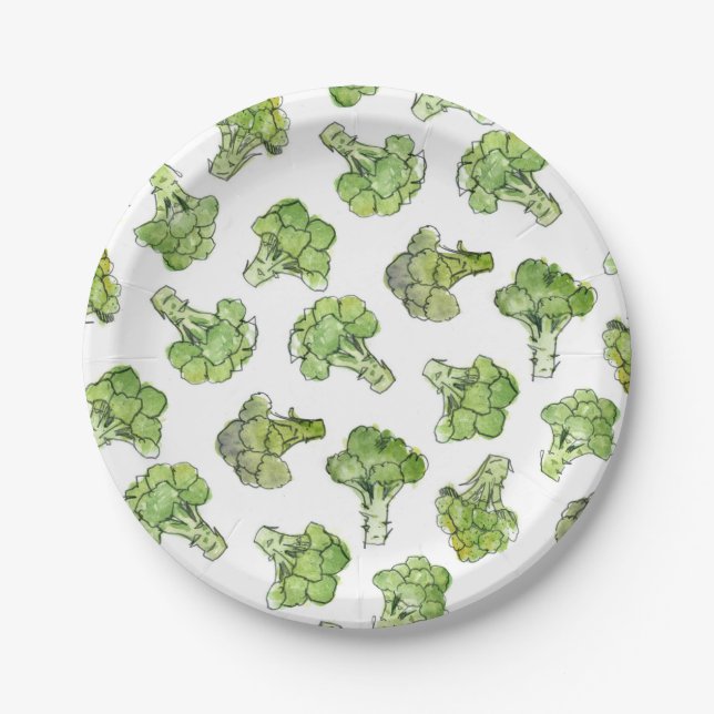 broccoli - scattered paper plates (Front)